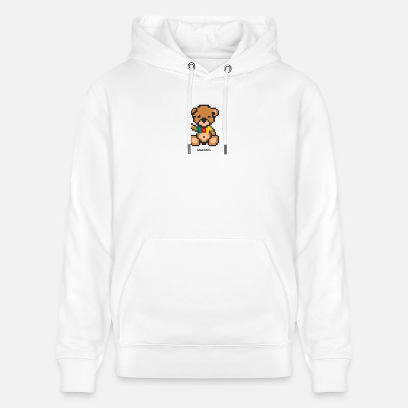 Pixel MiniBear Cameroon - Sweat à capuche bio CRUISER Stanley/Stella Unisexe - blanc