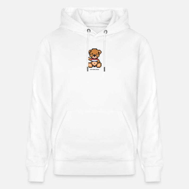 Pixel MiniBear Netherlands - Sweat à capuche bio CRUISER Stanley/Stella Unisexe - blanc