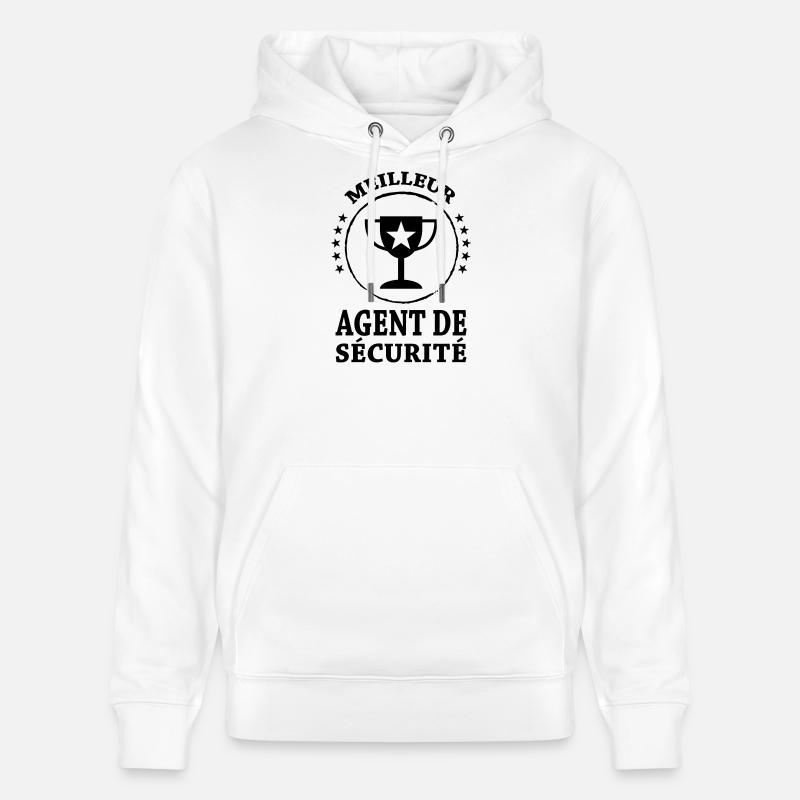 Agent de Sécurité - Sweat à capuche bio CRUISER Stanley/Stella Unisexe - blanc