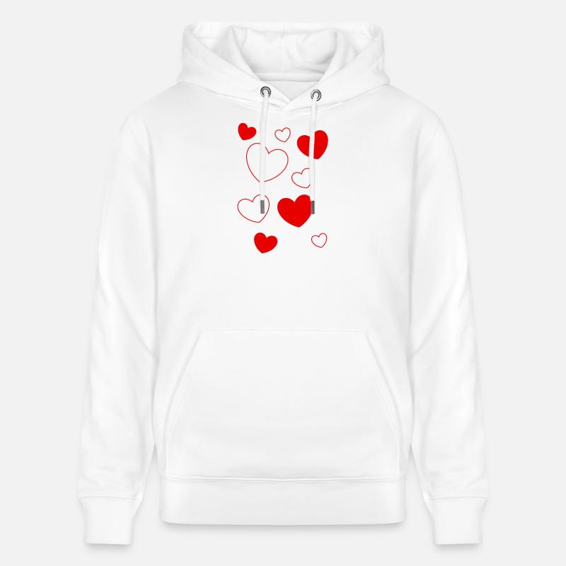 Cadeau Saint-Valentin Saint-Valentin - Sweat à capuche bio CRUISER Stanley/Stella Unisexe - blanc