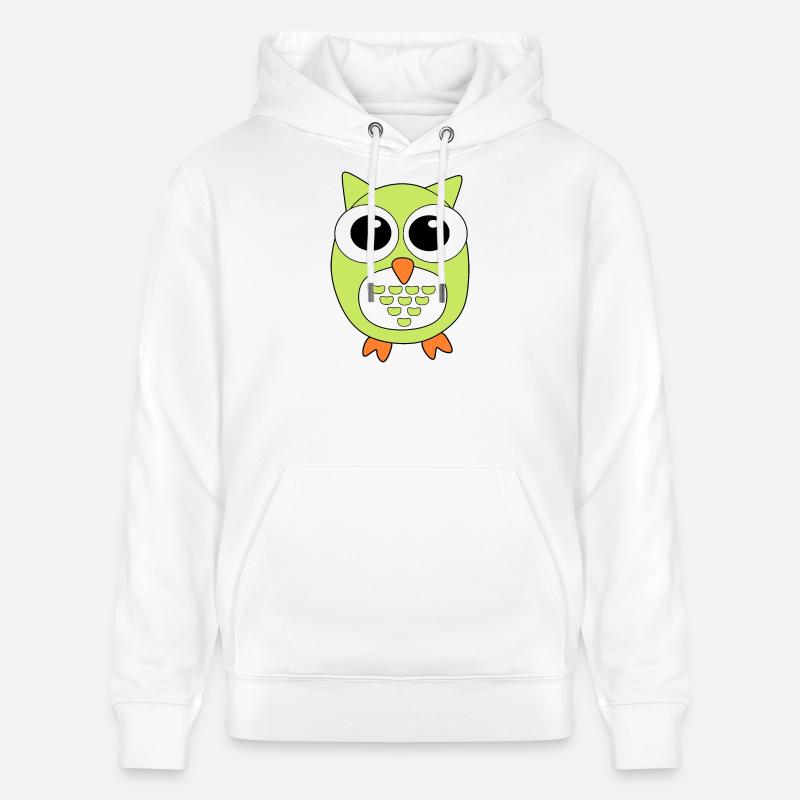 Eule grüne Eule - Stanley/Stella Unisex Bio-Hoodie CRUISER  - Weiß