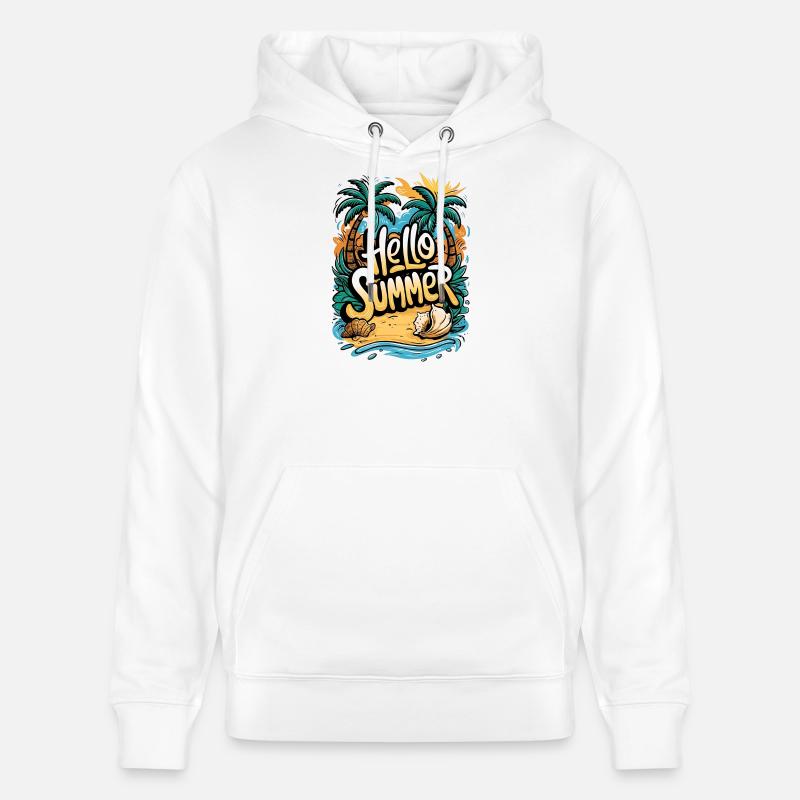Conception de plage d’été tropical - Sweat à capuche bio CRUISER Stanley/Stella Unisexe - blanc