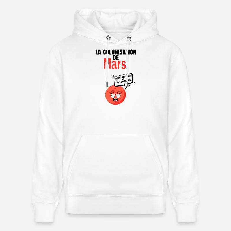 La colonisation de mars - Sweat à capuche bio CRUISER Stanley/Stella Unisexe - blanc