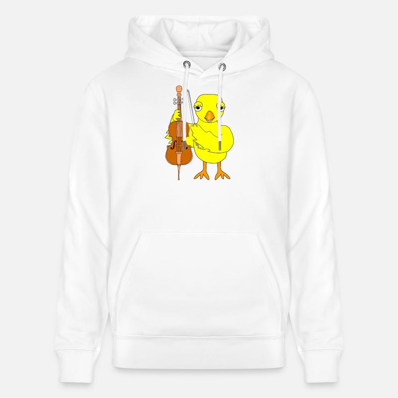 Violoncelle Poussin - Sweat à capuche bio CRUISER Stanley/Stella Unisexe - blanc