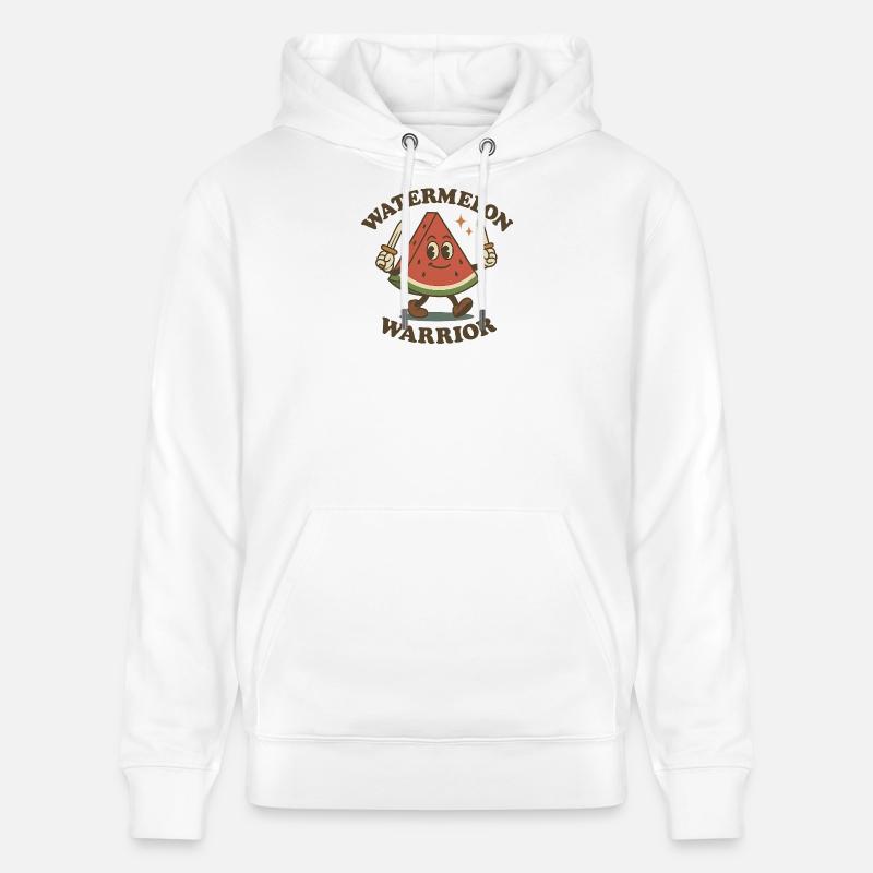 Guerrier pastèque - Sweat à capuche bio CRUISER Stanley/Stella Unisexe - blanc