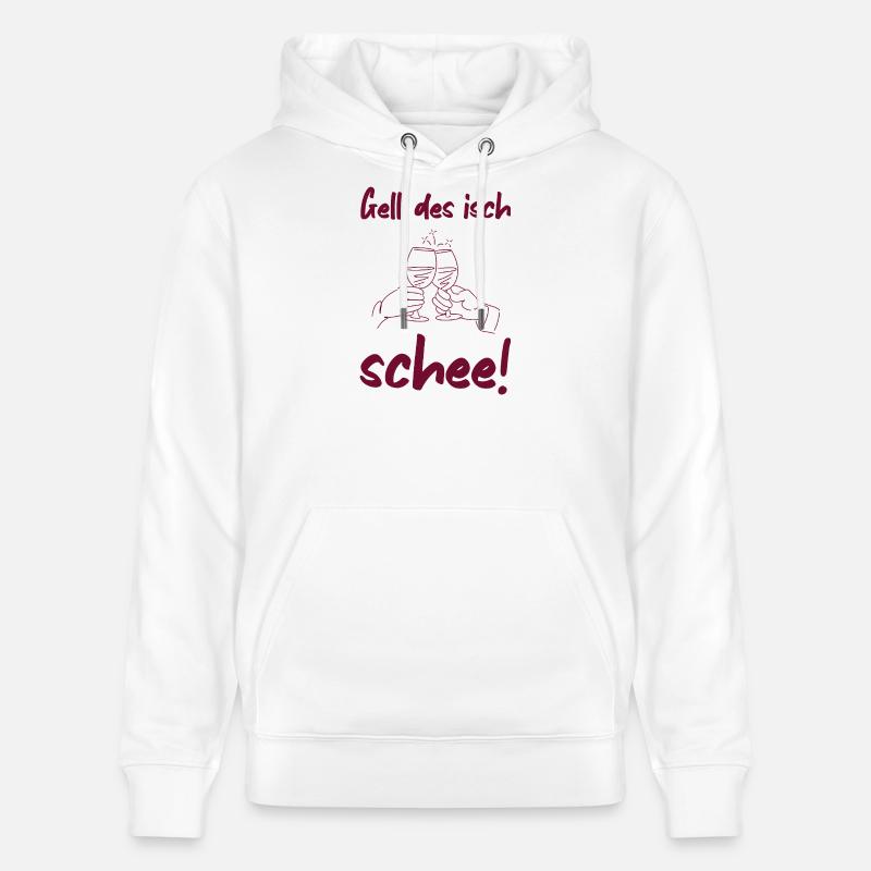 Schee - proverbe bade vin d’amitié - Sweat à capuche bio CRUISER Stanley/Stella Unisexe - blanc