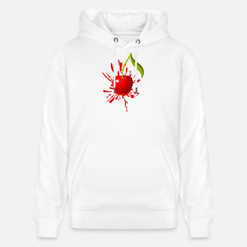 Kirsche Farbexplosion - Stanley/Stella Unisex Bio-Hoodie CRUISER - Weiß