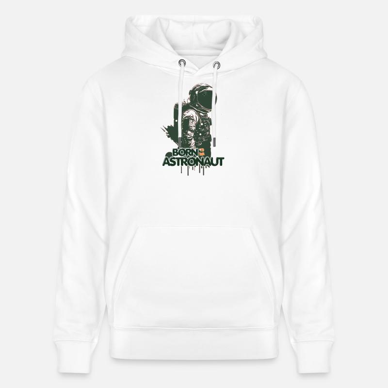 Né Pour Astronaute - Design Spatial - Sweat à capuche bio CRUISER Stanley/Stella Unisexe - blanc