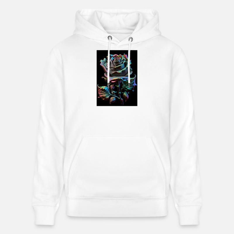 Rainbow Rose Metallic - Sweat à capuche bio CRUISER Stanley/Stella Unisexe - blanc