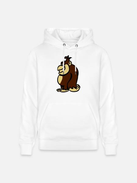 affe süss witzig lustig - Stanley/Stella Unisex Bio-Hoodie CRUISER - Weiß
