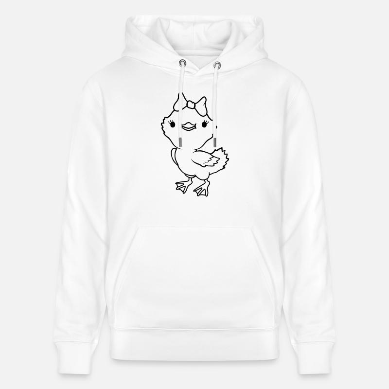 Fille mignon arc de poussin - Sweat à capuche bio CRUISER Stanley/Stella Unisexe - blanc