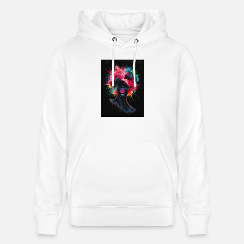 Explosion de couleurs - Sweat à capuche bio CRUISER Stanley/Stella Unisexe - blanc