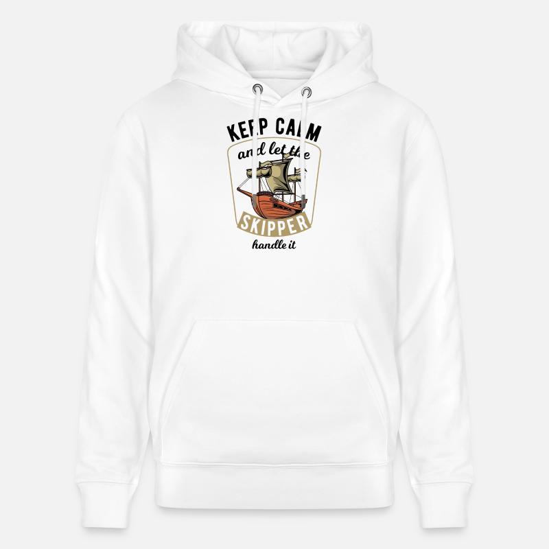 Keep Calm Sailing - Sweat à capuche bio CRUISER Stanley/Stella Unisexe - blanc