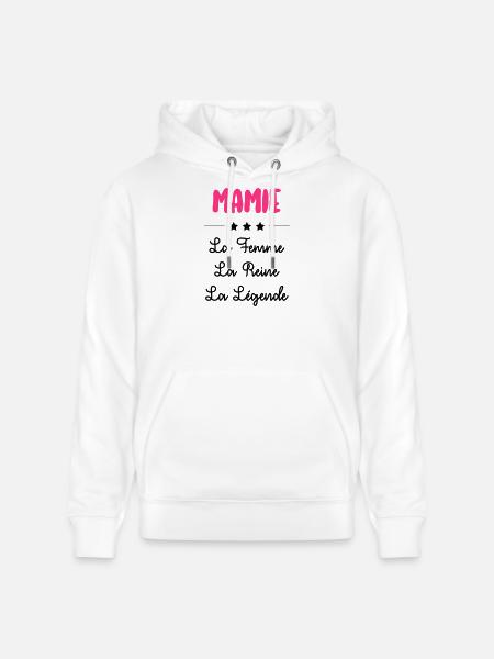 Großmütter / Oma / Mami / Großmutter / Mamy - Stanley/Stella Unisex Bio-Hoodie CRUISER  - Weiß