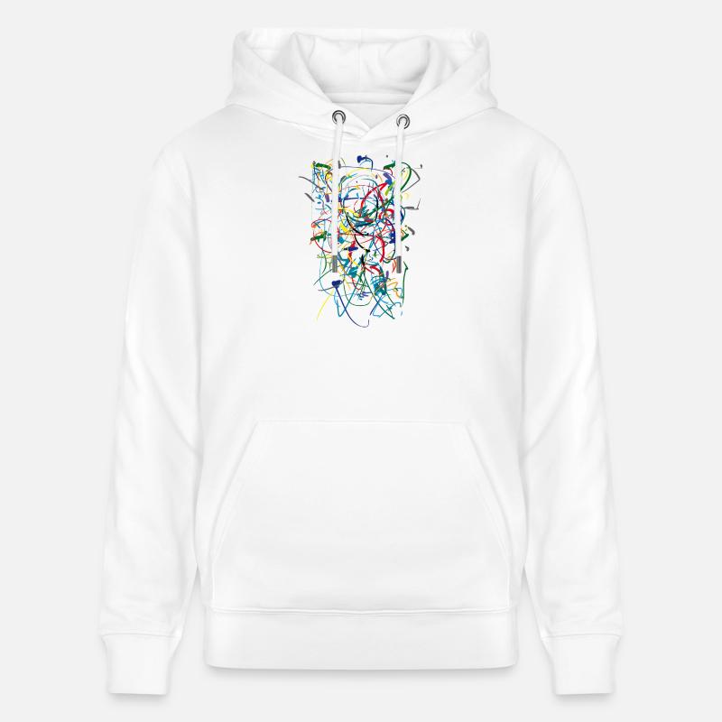 Abstrait - Sweat à capuche bio CRUISER Stanley/Stella Unisexe - blanc