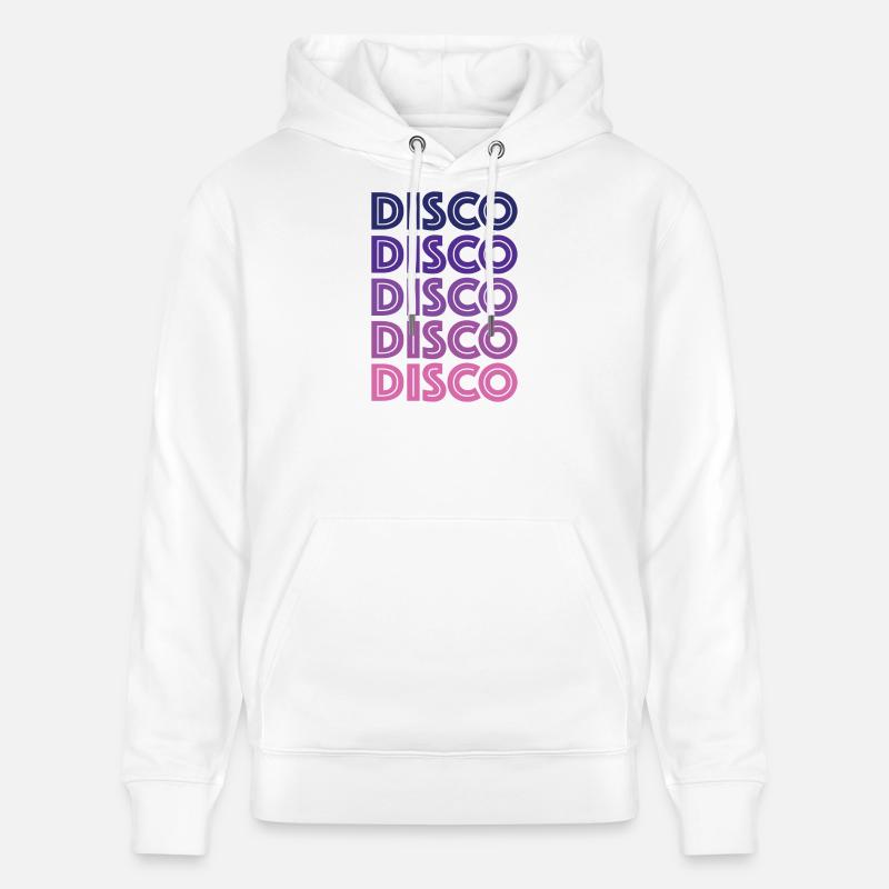 Disco Disco Disco - Sweat à capuche bio CRUISER Stanley/Stella Unisexe - blanc