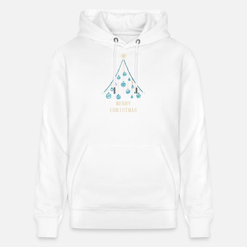 Joyeux Noël - Conception d’arbre de Noël. - Sweat à capuche bio CRUISER Stanley/Stella Unisexe - blanc