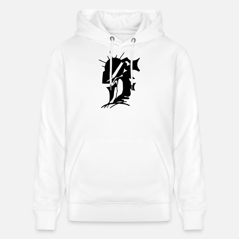 Black Silence Minimal Design - Sweat à capuche bio CRUISER Stanley/Stella Unisexe - blanc