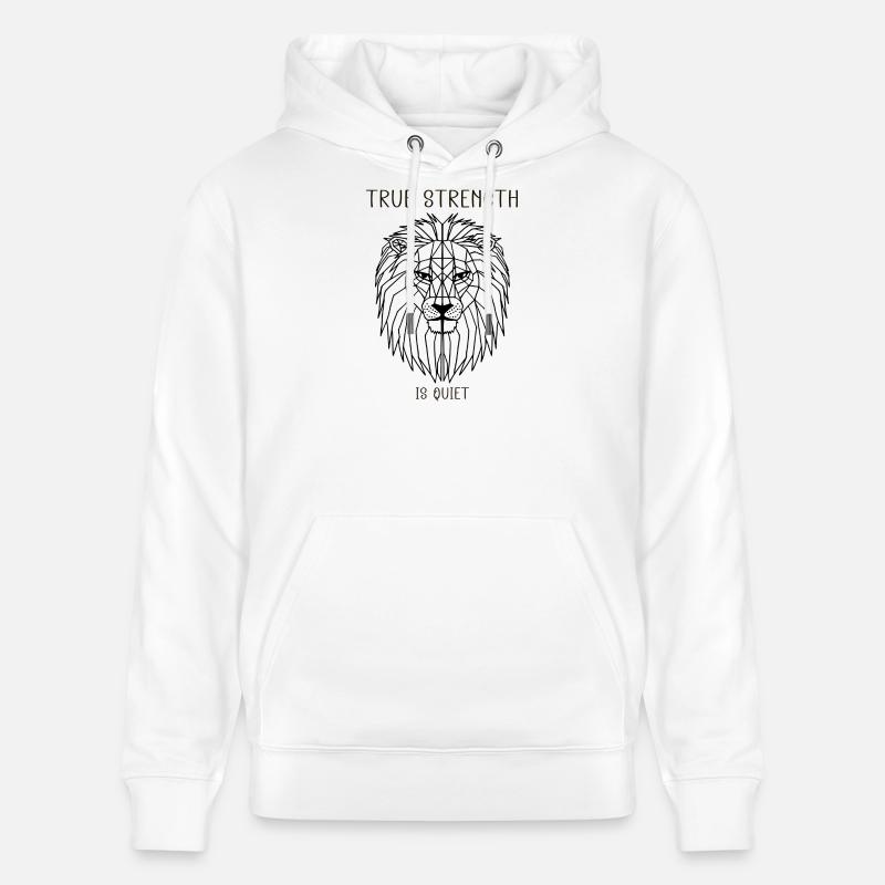 La vraie force est silencieuse - Sweat à capuche bio CRUISER Stanley/Stella Unisexe - blanc