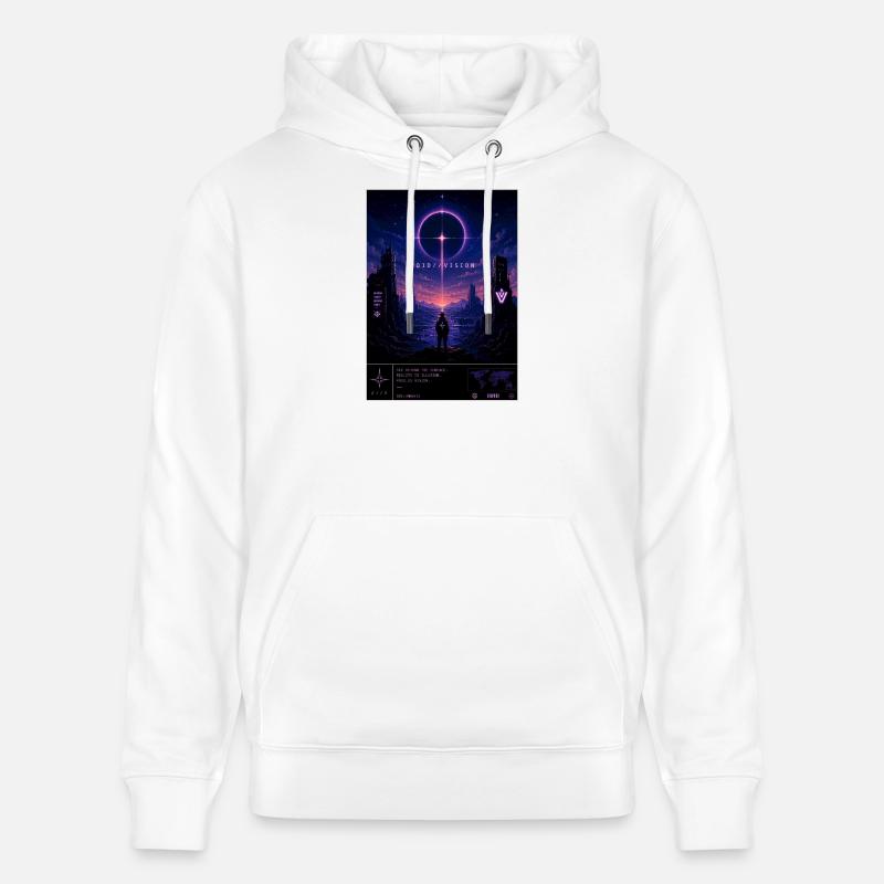 VOID//VISION – Pixel Void Dreams - Stanley/Stella CRUISER Unisex Organic Hoodie - white