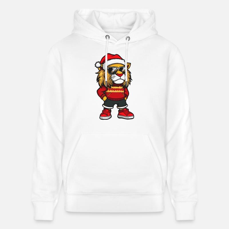 Noël Lion Noël - Sweat à capuche bio CRUISER Stanley/Stella Unisexe - blanc