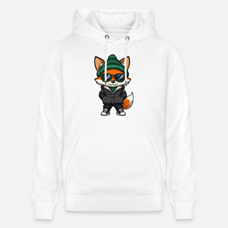Bande dessinée d’hiver Fox - Sweat à capuche bio CRUISER Stanley/Stella Unisexe - blanc