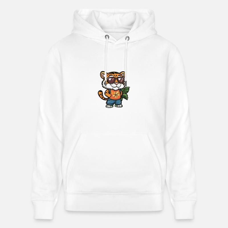 Tiger Comic Vacances - Sweat à capuche bio CRUISER Stanley/Stella Unisexe - blanc