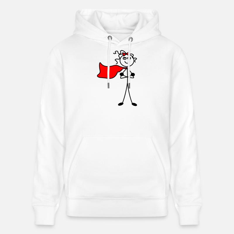 Superwoman oder mit verschränkten Armen - Stanley/Stella Unisex Bio-Hoodie CRUISER  - Weiß