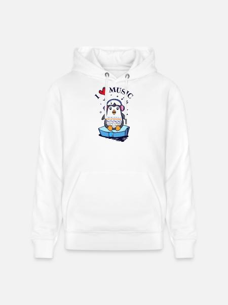 Seevogel Cool Herz PinguinTier Statement - Stanley/Stella Unisex Bio-Hoodie CRUISER  - Weiß
