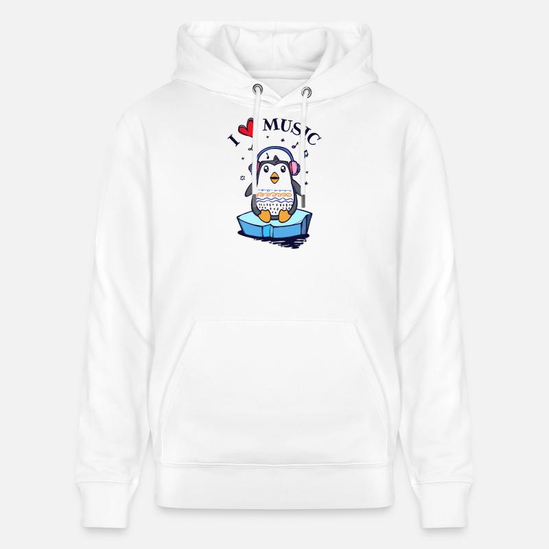 Seevogel Cool Herz PinguinTier Statement - Stanley/Stella Unisex Bio-Hoodie CRUISER  - Weiß