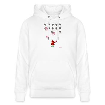 Le Petit Chaperon Rouge joue - Sweat à capuche bio CRUISER Stanley/Stella Unisexe - blanc - Devant - Alina (178cm) & Michal (187cm)
