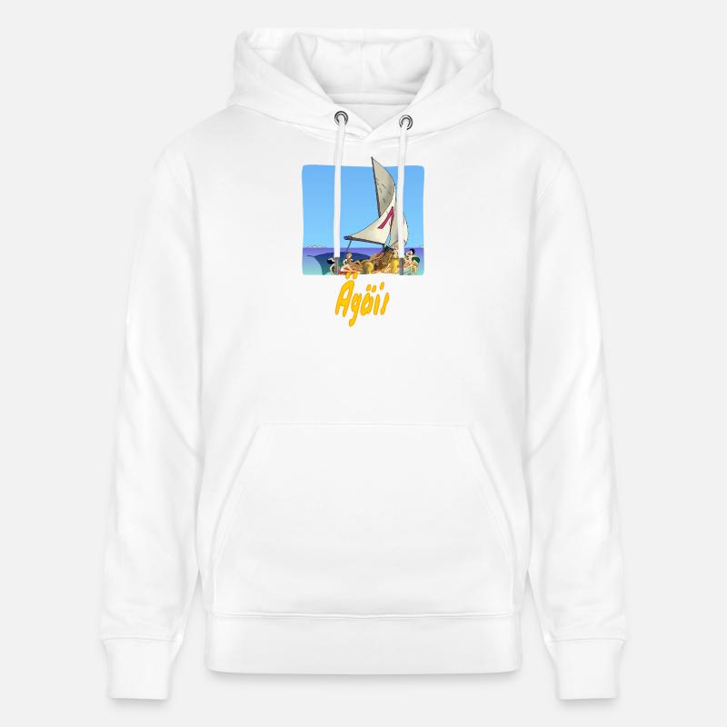 Mer Égée - Sweat à capuche bio CRUISER Stanley/Stella Unisexe - blanc