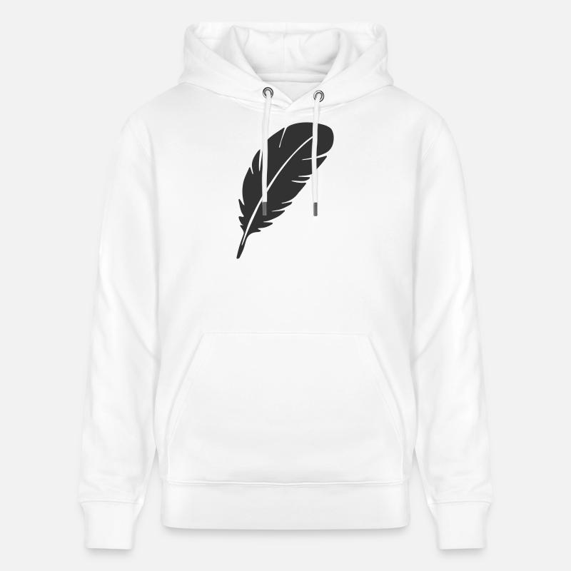 Conception élégante de silhouette de plume - Sweat à capuche bio CRUISER Stanley/Stella Unisexe - blanc