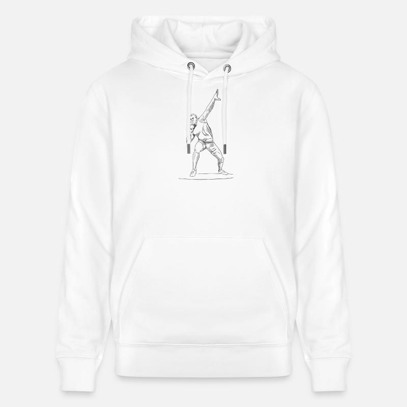 Lancer du poids - Sweat à capuche bio CRUISER Stanley/Stella Unisexe - blanc