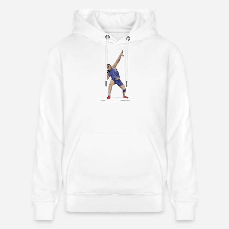 Lancer du poids - Sweat à capuche bio CRUISER Stanley/Stella Unisexe - blanc