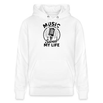 La musique m’a sauvé la vie T-shirt rétro tri-mélangé - Sweat à capuche bio CRUISER Stanley/Stella Unisexe - blanc - Devant - Alina (178cm) & Michal (187cm)