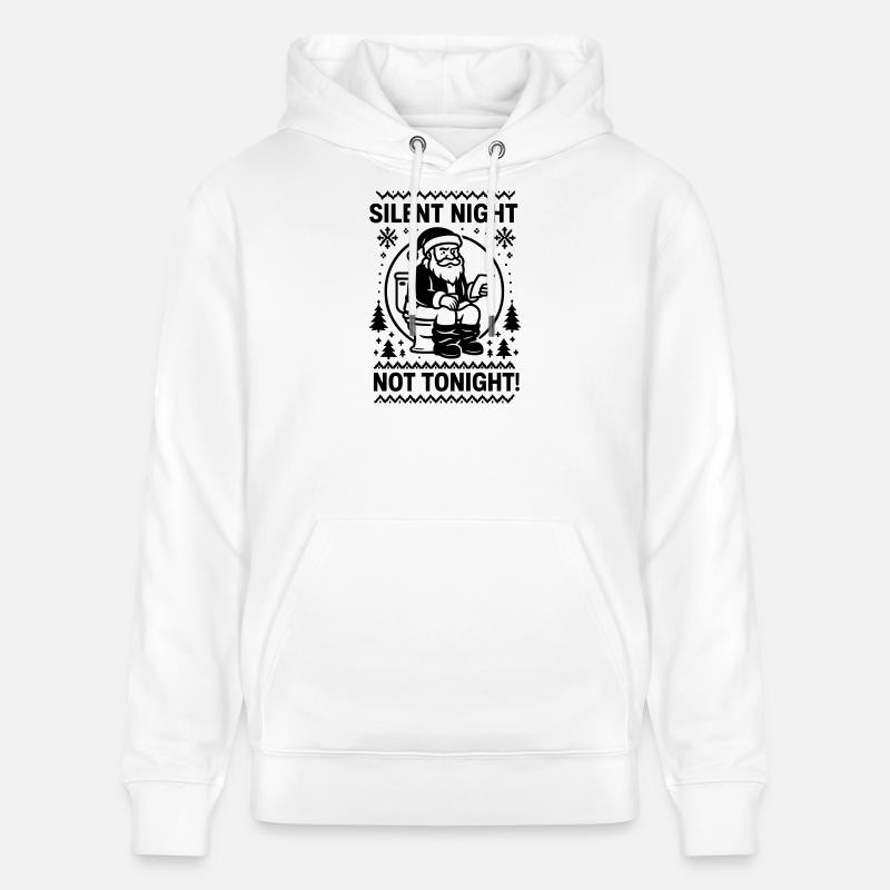 Nuit silencieuse pas ce soir - Sweat à capuche bio CRUISER Stanley/Stella Unisexe - blanc