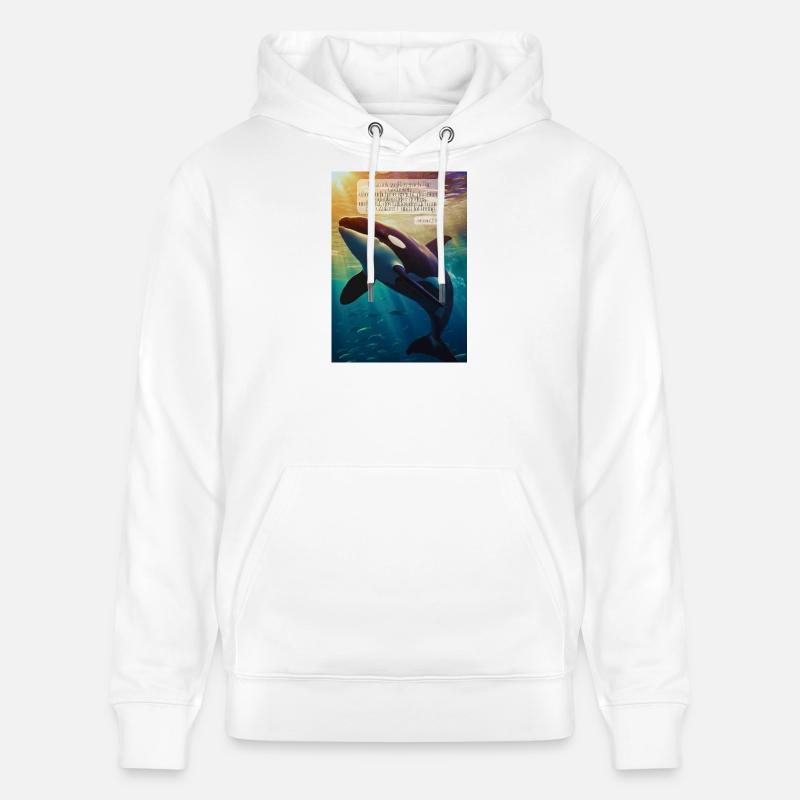 Orca Underwater Hope Verse - Sweat à capuche bio CRUISER Stanley/Stella Unisexe - blanc