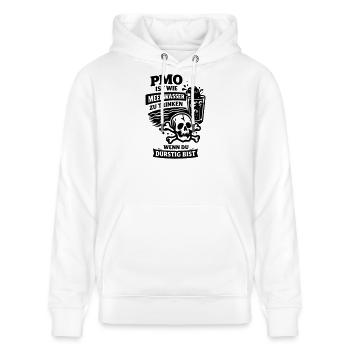 PMO No Nut November Fap Porn  - Stanley/Stella Unisex Bio-Hoodie CRUISER  - Weiß - Vorne - Alina (178cm) & Michal (187cm)