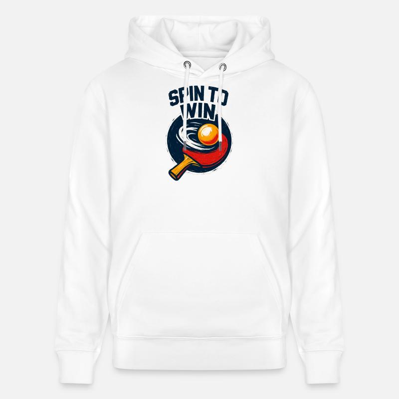 Spin to Win - Ping Pong - Sweat à capuche bio CRUISER Stanley/Stella Unisexe - blanc