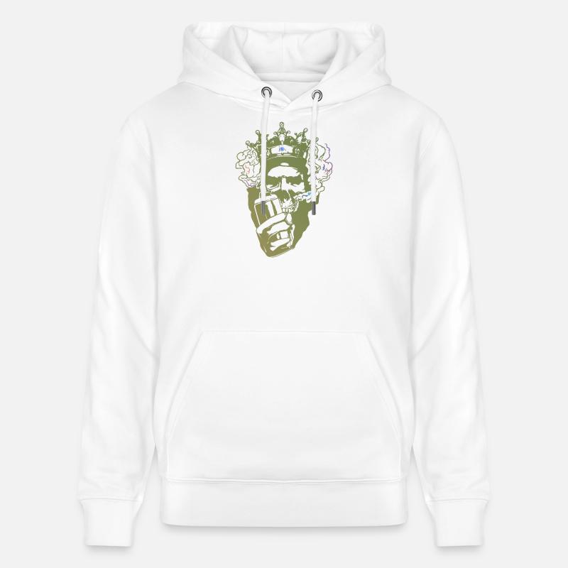 Roi des barres Crown Micro - Sweat à capuche bio CRUISER Stanley/Stella Unisexe - blanc