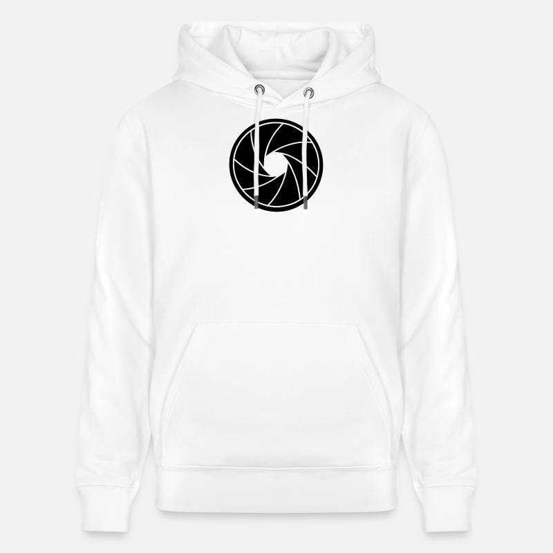 Spirale d’ouverture noir et blanc - Sweat à capuche bio CRUISER Stanley/Stella Unisexe - blanc