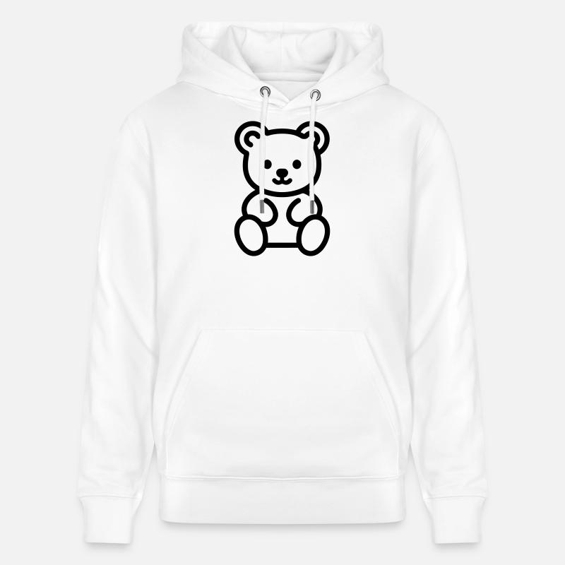 ourson - Sweat à capuche bio CRUISER Stanley/Stella Unisexe - blanc