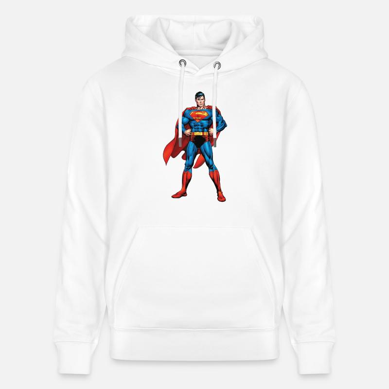 Superman Classic Pose - Sweat à capuche bio CRUISER Stanley/Stella Unisexe - blanc