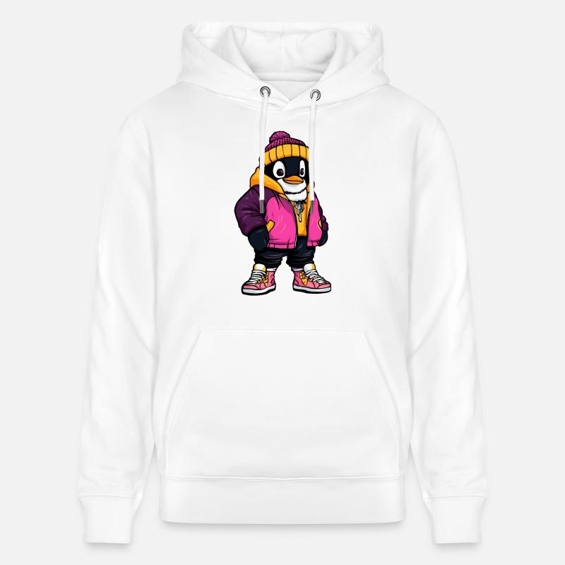 Penguin Mode Hiver - Sweat à capuche bio CRUISER Stanley/Stella Unisexe - blanc