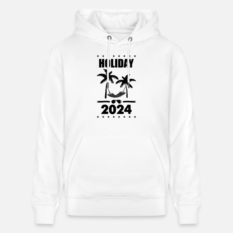 Vacances 2024 - Sweat à capuche bio CRUISER Stanley/Stella Unisexe - blanc