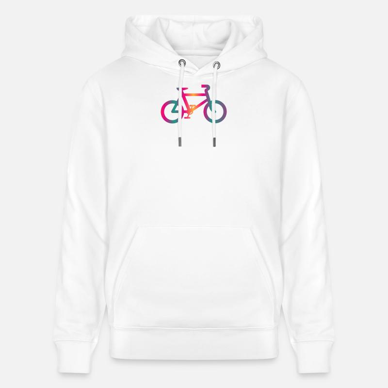 VELO. RETRAITE. RETRAITE. RETRAITEE. RETRAITE - Sweat à capuche bio CRUISER Stanley/Stella Unisexe - blanc