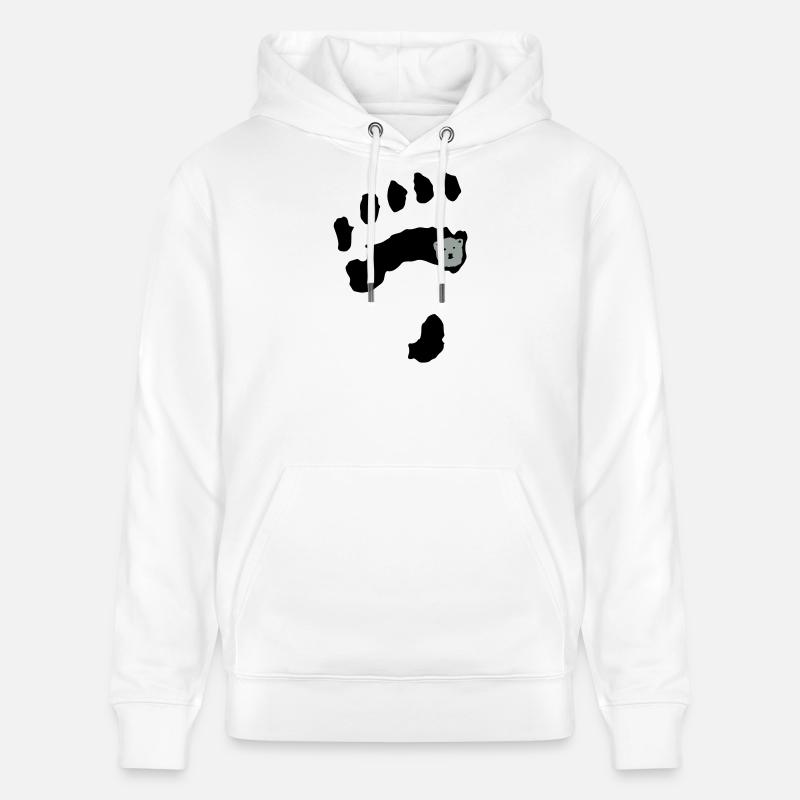 Polar Bear Paw + - Sweat à capuche bio CRUISER Stanley/Stella Unisexe - blanc