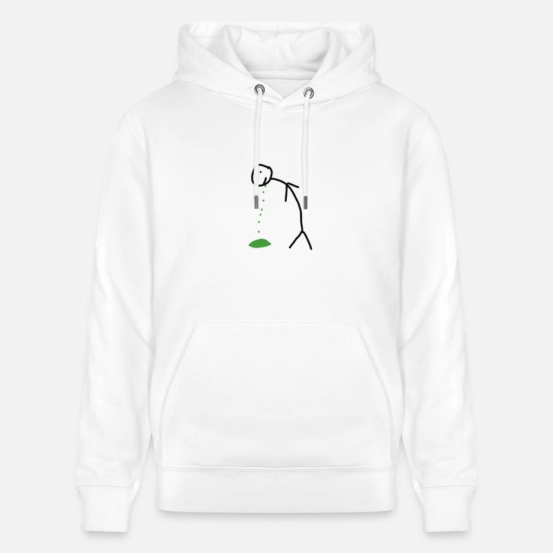 Chiffre de bâton - Sweat à capuche bio CRUISER Stanley/Stella Unisexe - blanc