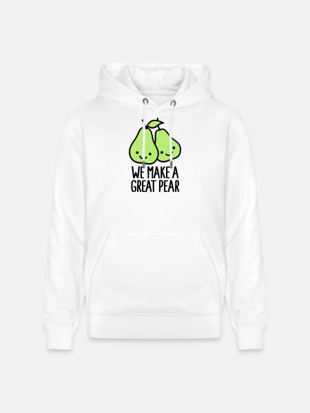 We make a great pear - Sweat à capuche bio CRUISER Stanley/Stella Unisexe - blanc